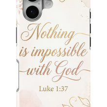 Luke 1:37 magnetic tough case for iPhone