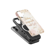 Luke 1:37 magnetic tough case for iPhone