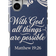 Matthew 19:26 magnetic tough case for iPhone