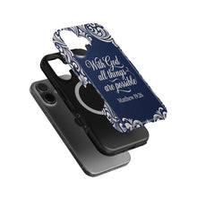 Matthew 19:26 magnetic tough case for iPhone