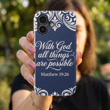 Matthew 19:26 magnetic tough case for iPhone