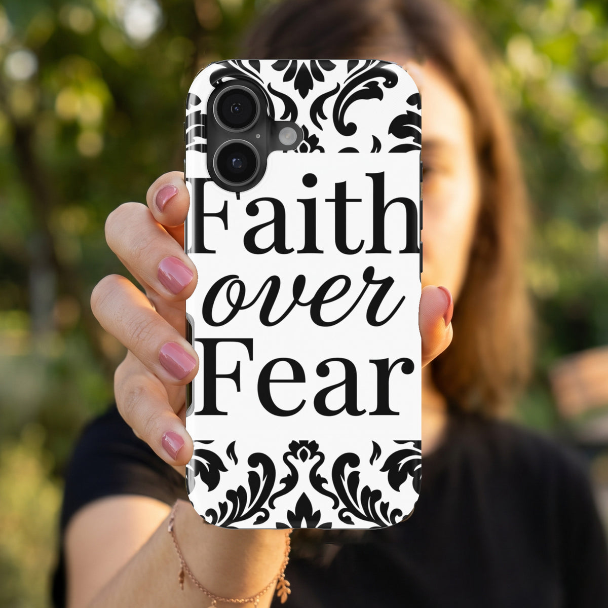Faith Over Fear magnetic tough case for iPhone