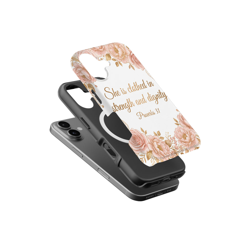 She Is Clothed In Strength magnetic tough case for iPhone