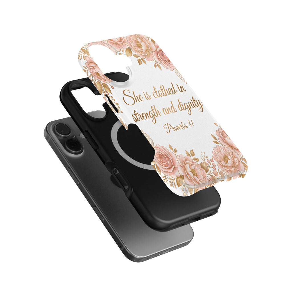 She Is Clothed In Strength magnetic tough case for iPhone
