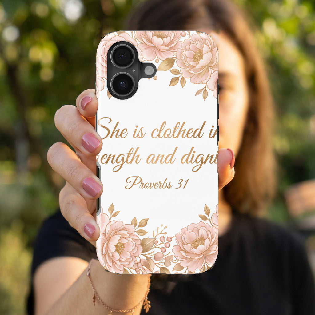 She Is Clothed In Strength magnetic tough case for iPhone