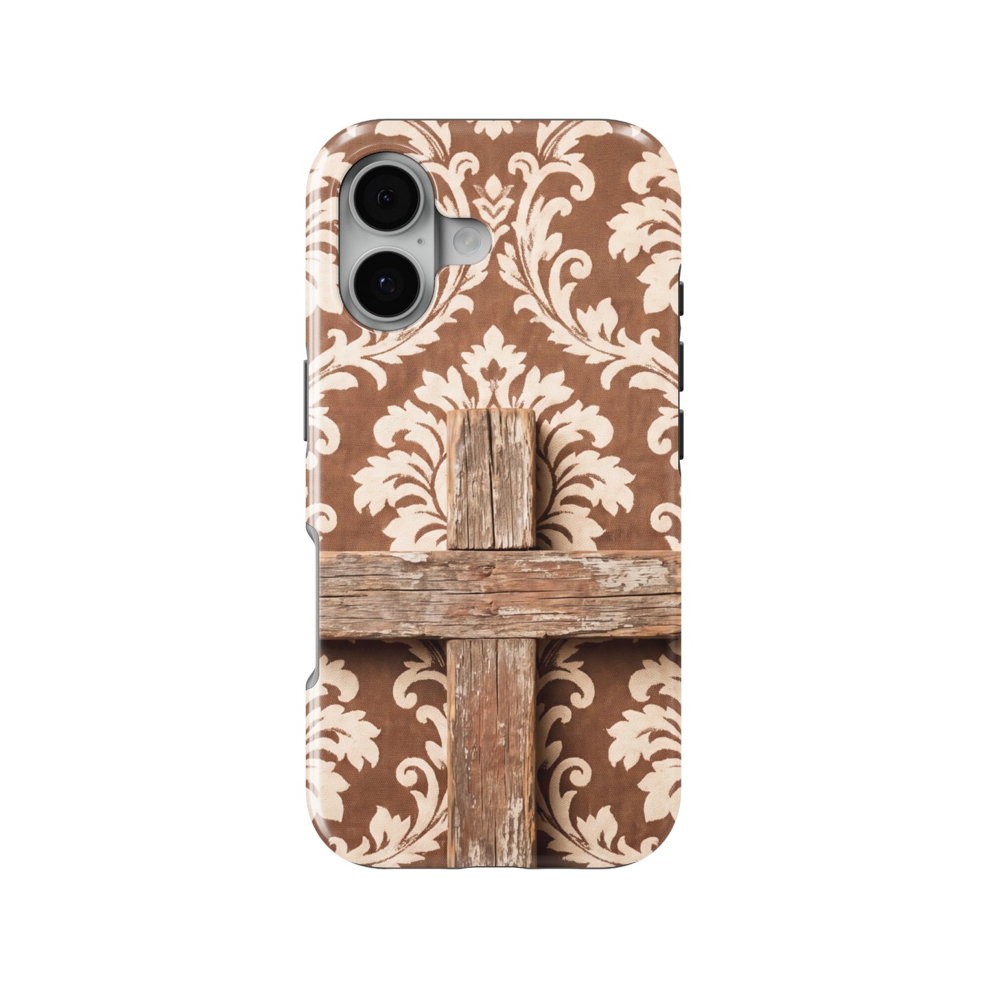 Wooden Cross magnetic tough case for iPhone