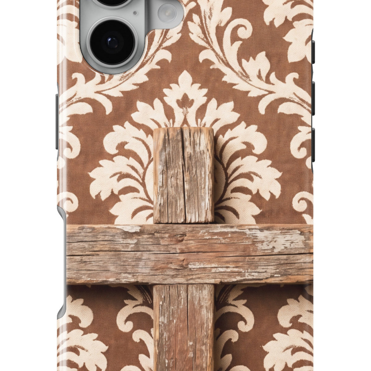 Wooden Cross magnetic tough case for iPhone