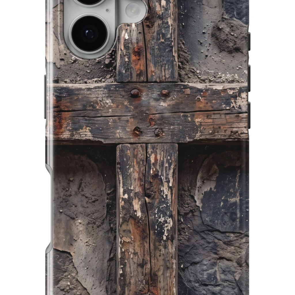 Distressed Cross magnetic tough case for iPhone