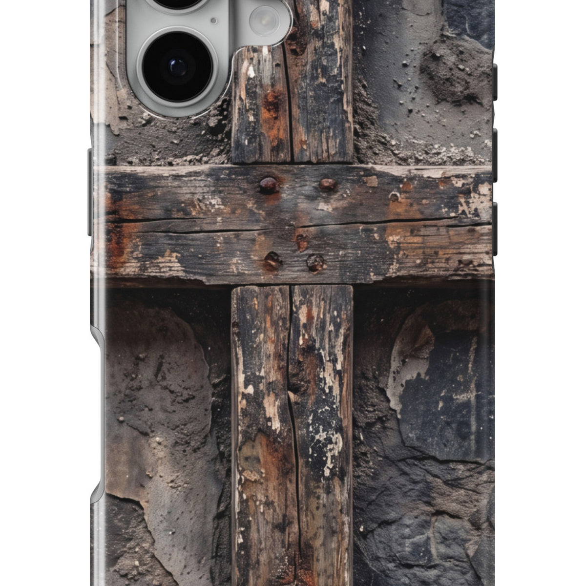 Distressed Cross magnetic tough case for iPhone