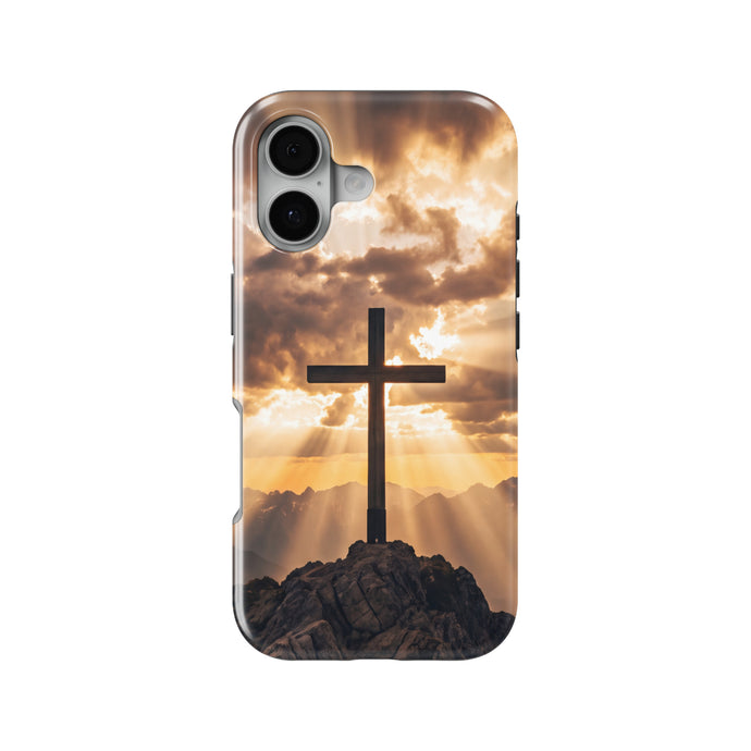 Cross On Mountains magnetic tough case for iPhone