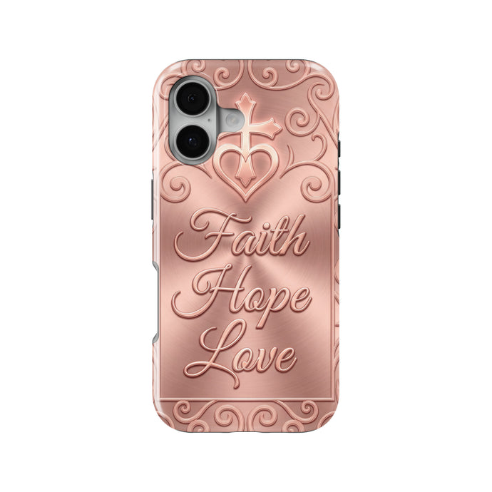 Faith Hope Love magnetic tough case for iPhone
