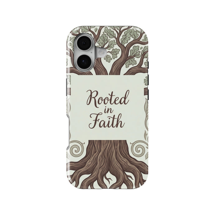 Rooted In Faith Tree magnetic tough case for iPhone