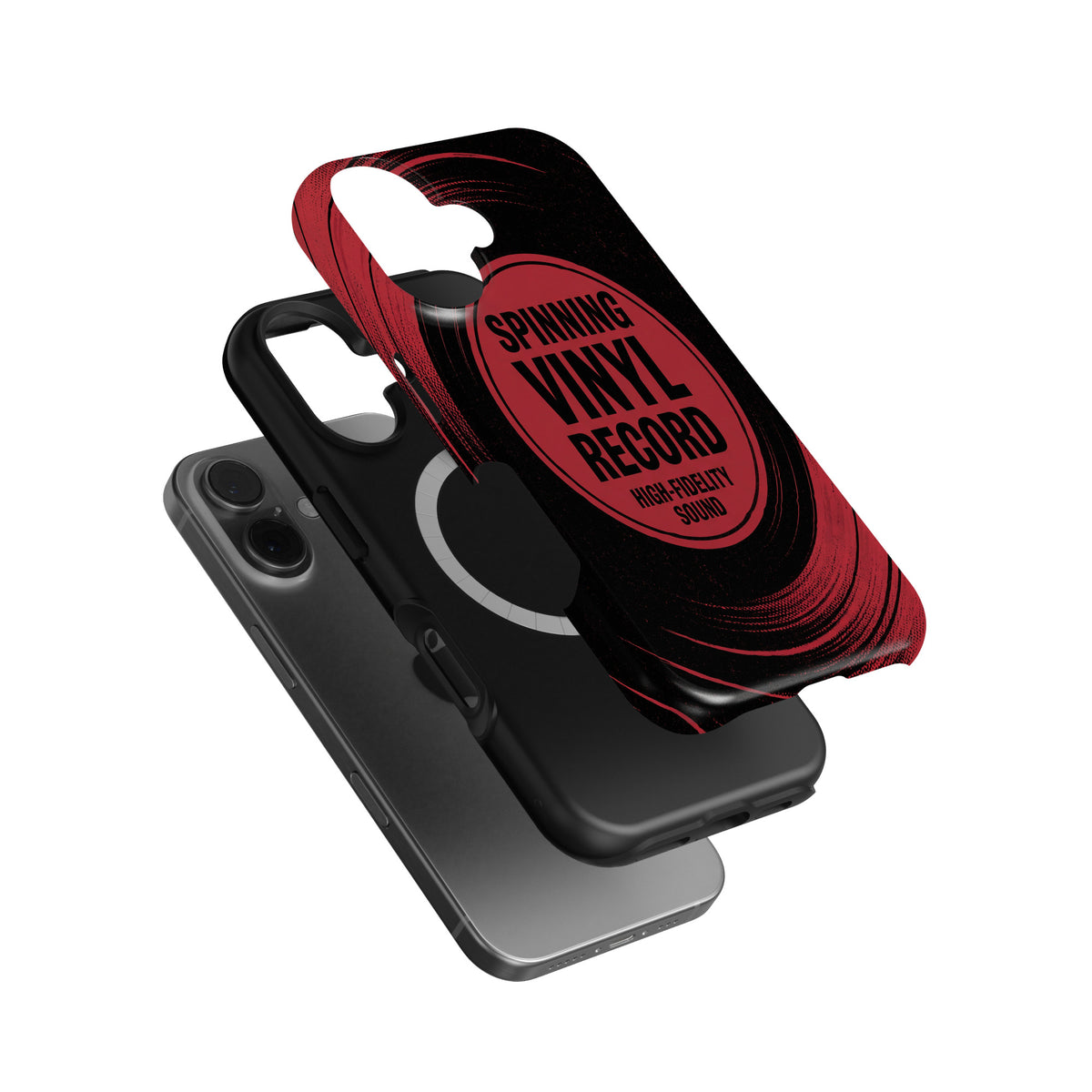 Vinyl Record magnetic tough case for iPhone