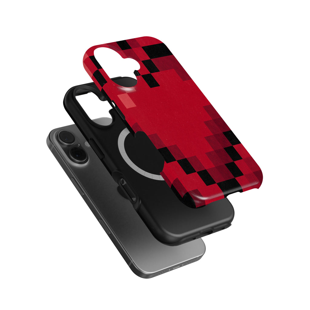 8-Bit Pixel Heart magnetic tough case for iPhone