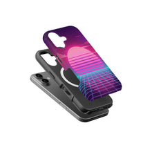 Vaporwave Sunset magnetic tough case for iPhone