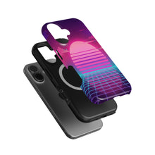 Vaporwave Sunset magnetic tough case for iPhone