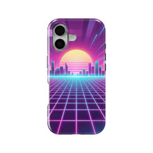 80s Neon Grid magnetic tough case for iPhone