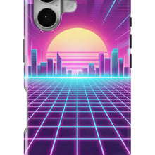 80s Neon Grid magnetic tough case for iPhone