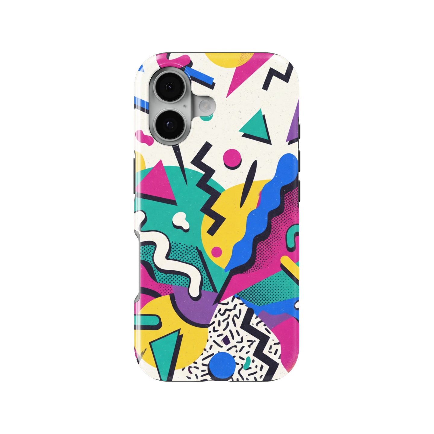 90s Memphis Shapes magnetic tough case for iPhone