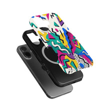 90s Memphis Shapes magnetic tough case for iPhone