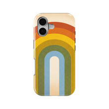 Retro Rainbow Stripes magnetic tough case for iPhone