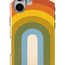 Retro Rainbow Stripes magnetic tough case for iPhone