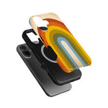 Retro Rainbow Stripes magnetic tough case for iPhone
