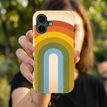Retro Rainbow Stripes magnetic tough case for iPhone