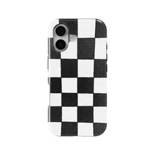 Checkerboard magnetic tough case for iPhone