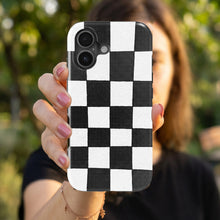 Checkerboard magnetic tough case for iPhone
