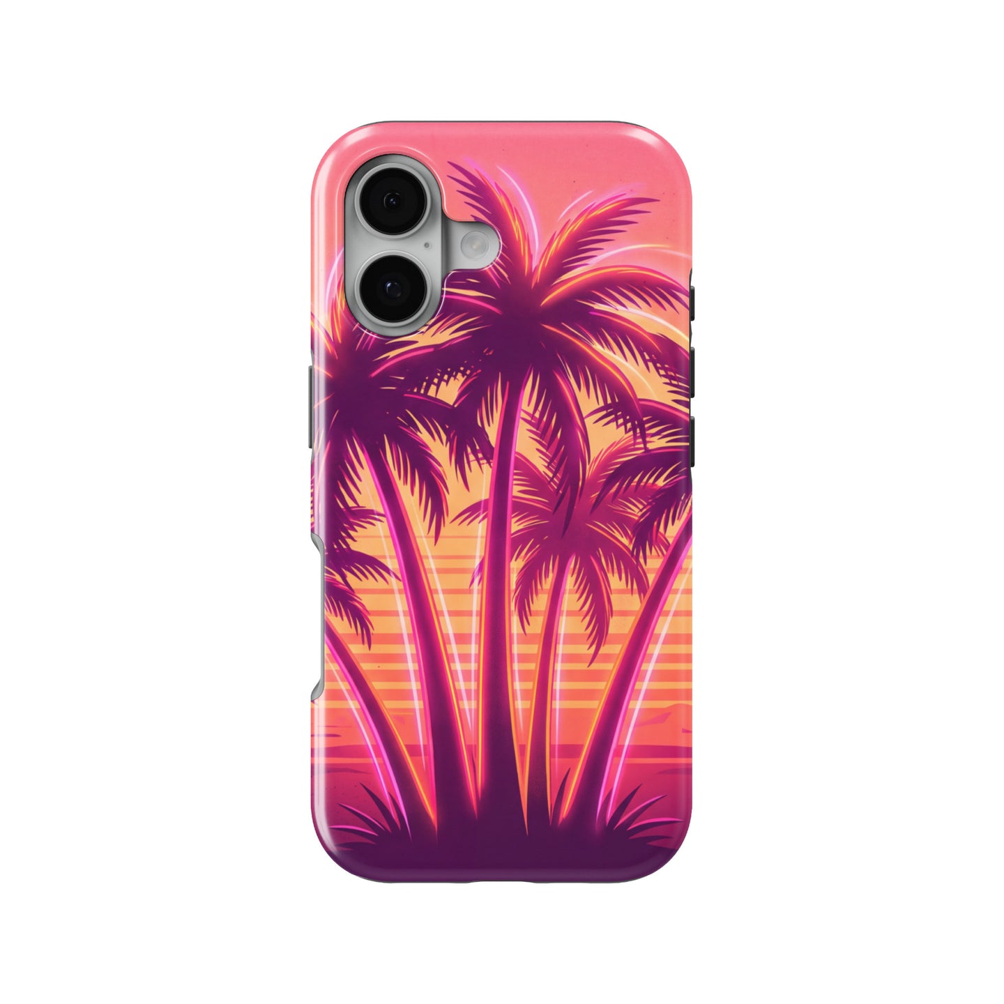 Neon Palm Sunset magnetic tough case for iPhone