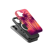 Neon Palm Sunset magnetic tough case for iPhone