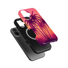 Neon Palm Sunset magnetic tough case for iPhone