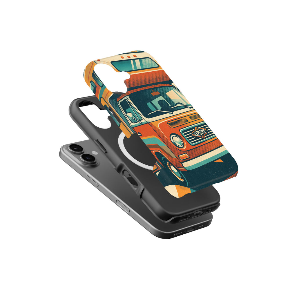 Retro Camper Van magnetic tough case for iPhone