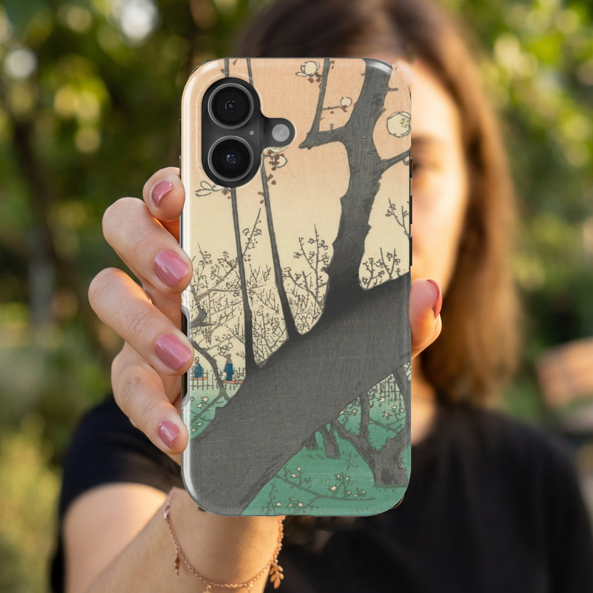 Hokusai Plum Blossom magnetic tough case for iPhone