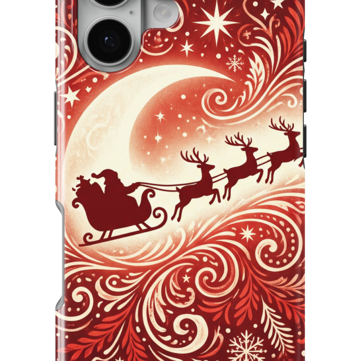 Santa & Reindeer magnetic tough case for iPhone