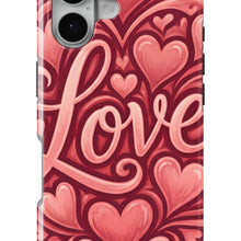 Love Script Hearts magnetic tough case for iPhone