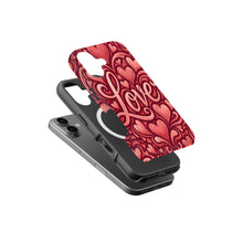 Love Script Hearts magnetic tough case for iPhone