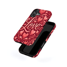 Love Script Hearts magnetic tough case for iPhone