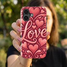 Love Script Hearts magnetic tough case for iPhone