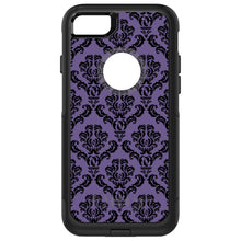DistinctInk™ OtterBox Commuter Series Case for Apple iPhone or Samsung Galaxy - Purple Black Damask Floral