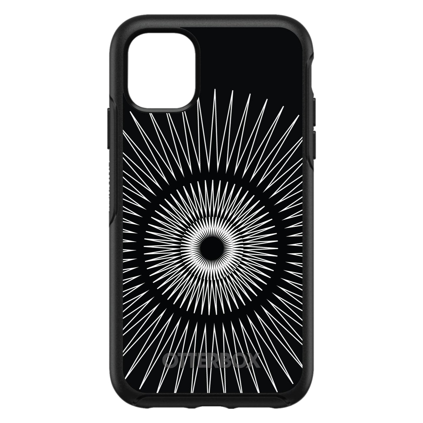 DistinctInk™ OtterBox Symmetry Series Case for Apple iPhone / Samsung Galaxy / Google Pixel - Black White Star Bursts