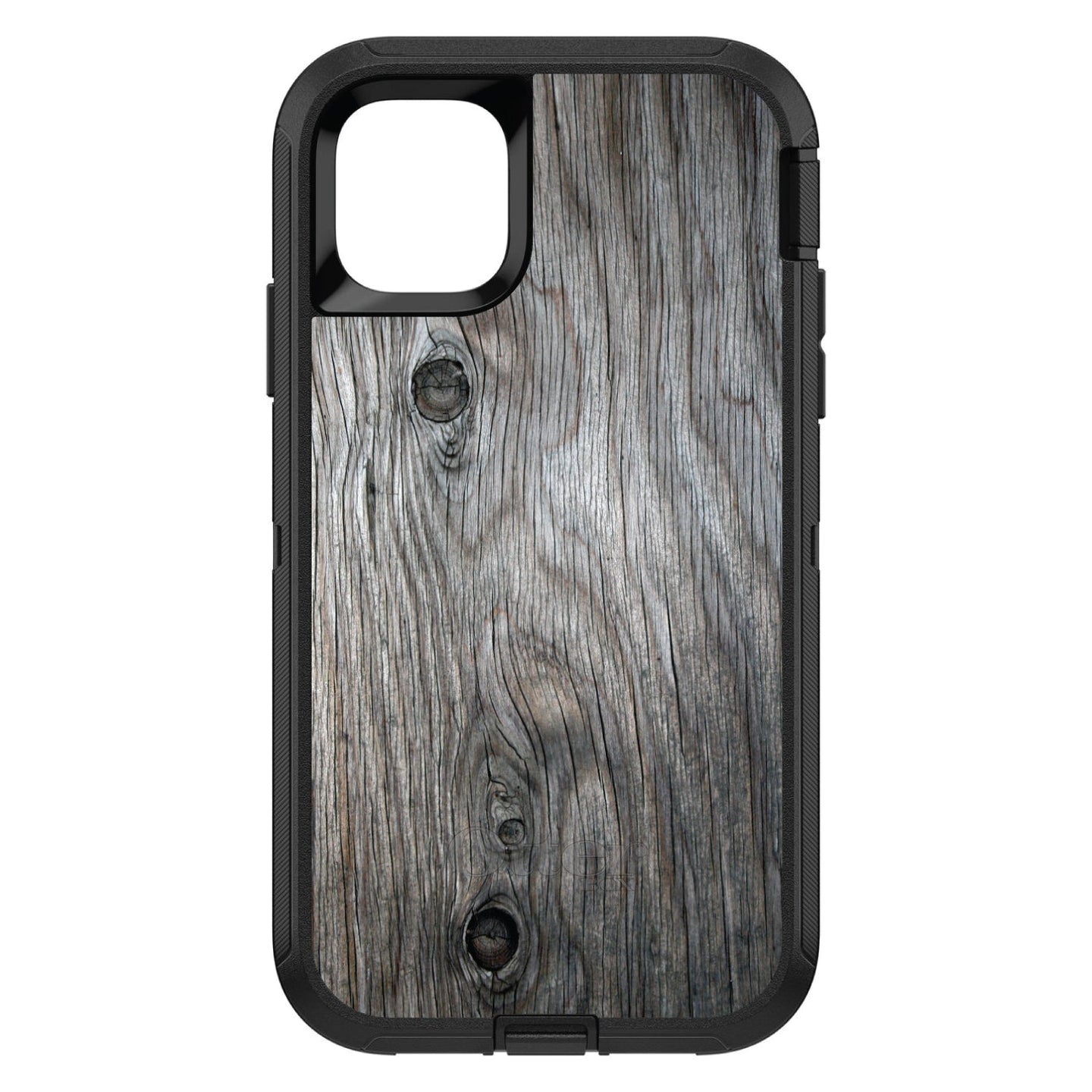DistinctInk™ OtterBox Defender Series Case for Apple iPhone / Samsung Galaxy / Google Pixel - Grey Weathered Wood Grain Print