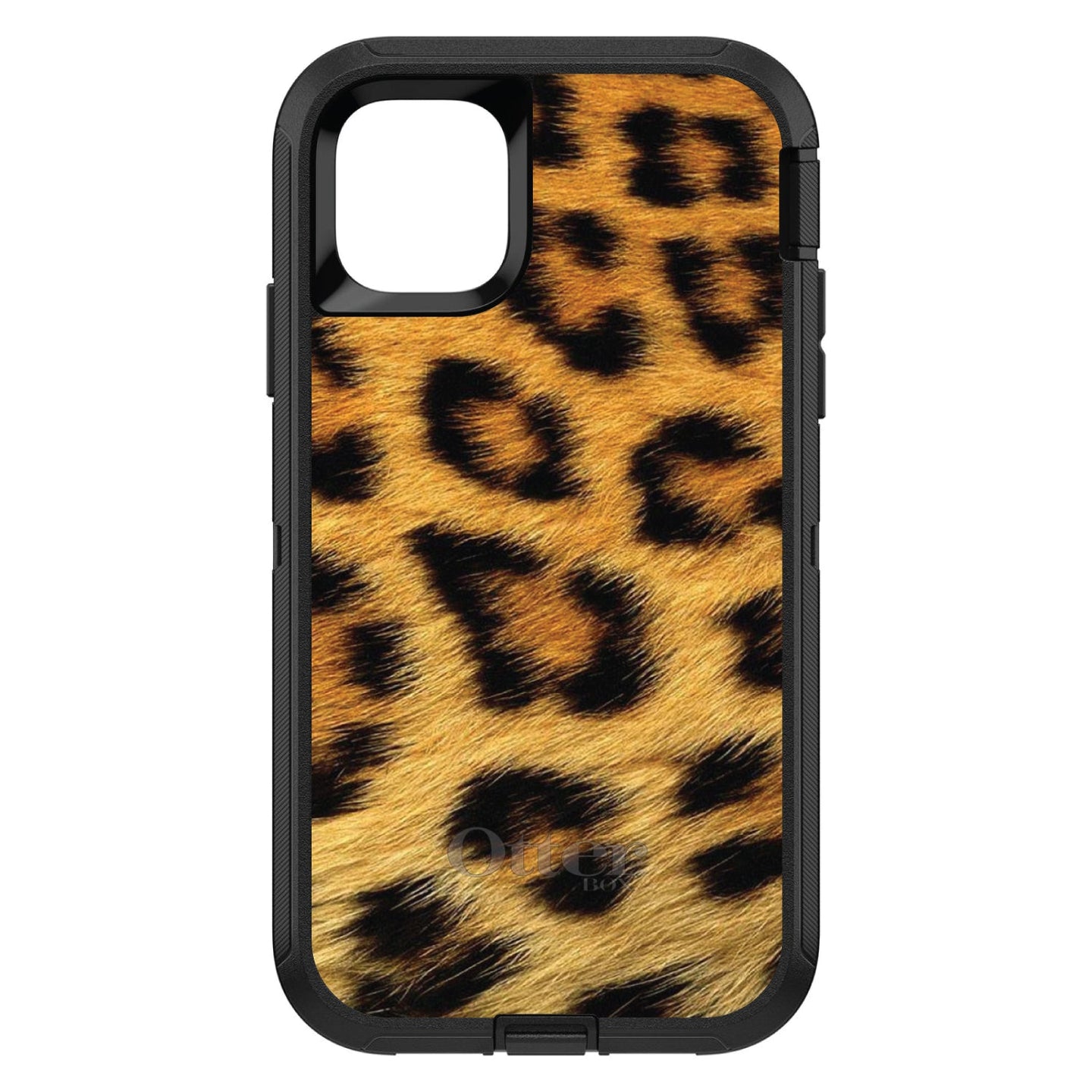 DistinctInk™ OtterBox Defender Series Case for Apple iPhone / Samsung Galaxy / Google Pixel - Brown Black Leopard Fur Skin