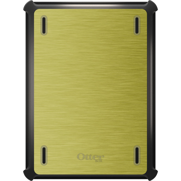 DistinctInk™ OtterBox Defender Series Case for Apple iPad / iPad Pro / iPad Air / iPad Mini - Yellow Stainless Steel Print