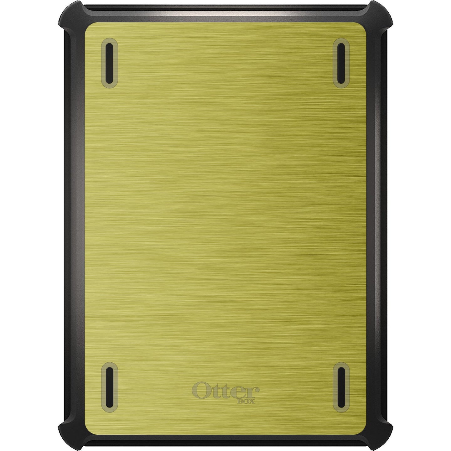 DistinctInk™ OtterBox Defender Series Case for Apple iPad / iPad Pro / iPad Air / iPad Mini - Yellow Stainless Steel Print