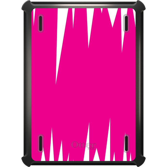 DistinctInk™ OtterBox Defender Series Case for Apple iPad / iPad Pro / iPad Air / iPad Mini - Neon Pink White Spikes