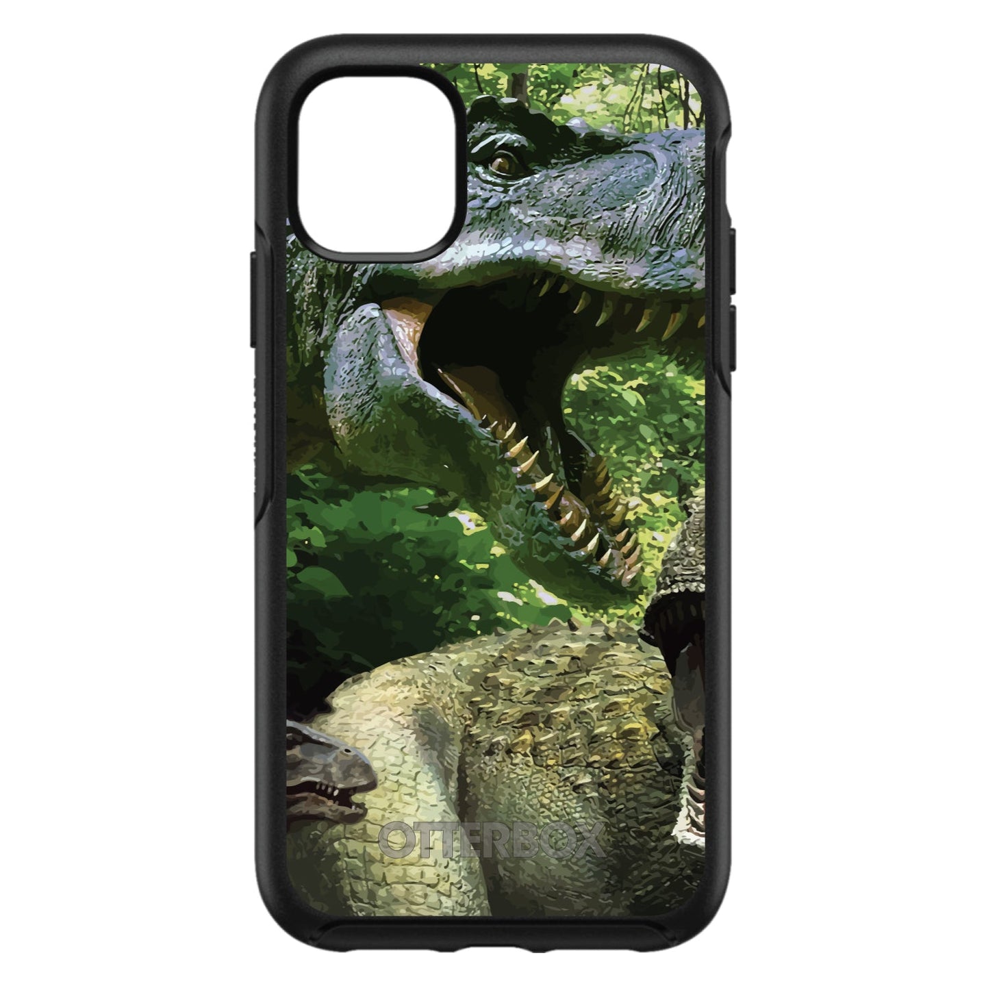DistinctInk™ OtterBox Symmetry Series Case for Apple iPhone / Samsung Galaxy / Google Pixel - T-Rex Dinosaurs Raptor