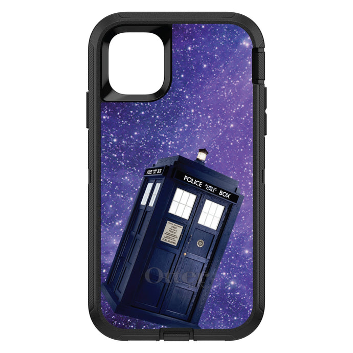 DistinctInk™ OtterBox Defender Series Case for Apple iPhone / Samsung Galaxy / Google Pixel - TARDIS Floating in Space