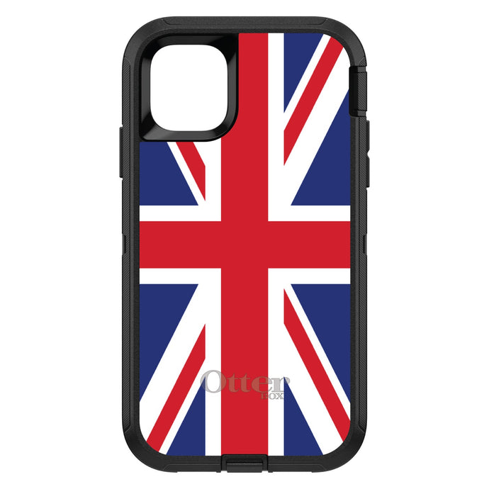 DistinctInk™ OtterBox Defender Series Case for Apple iPhone / Samsung Galaxy / Google Pixel - Red White Blue British Flag UK